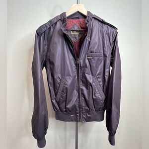 Vintage 1980’s Members Only Iconic Racer jacket plum brown size 38 small/medium